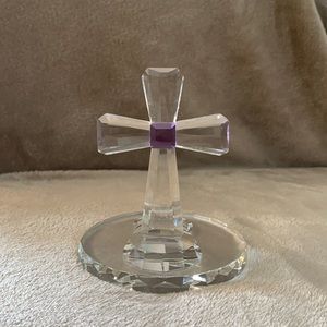 Sparkle Lite Crystal Cross Tealight Holder